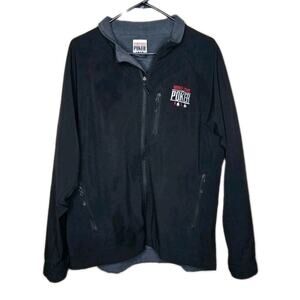 World Series Of Poker (WSOP) Softshell Black Grey Fleece Lining Zipper Closer...